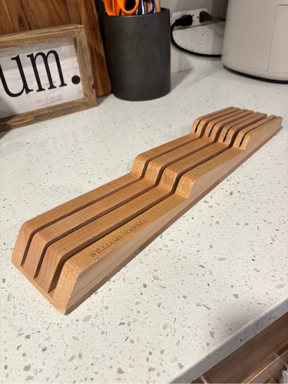 Williams Sonoma Bamboo Knife Rack in Natural Brown